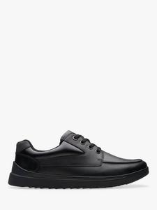 Детские школьные туфли Keelan Flare Clarks, Black Leather