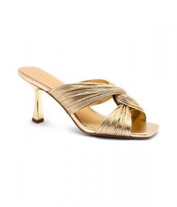 Туфли кожаные на высоком каблуке Алессия Michael Kors, золотой