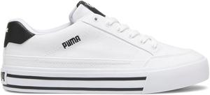 Мужские кеды PUMA Court Classic Vulc с шнуровкой для повседневной носки - белые