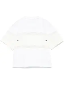 Футболка с контрастной вставкой SACAI, белый