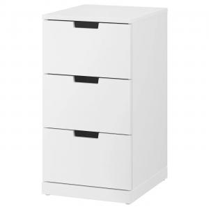 Комод с 3 ящиками NORDLI IKEA, 40x76 см, белый