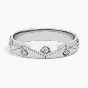 Кольцо ZAC ZAC POSEN Starlight из 14-каратного белого золота (4 мм, 1/10 карата). Blue Nile