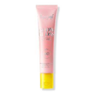 Блеск для губ Glow Gloss SPF 40 с пептидами и маслом ши Supergoop!, Vanilla Soft Serve (sheer soft pink tint)