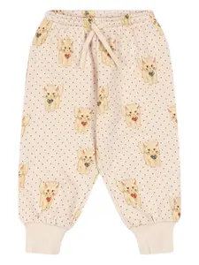 Брюки в горошек на завязках Konges Sløjd, нейтральный