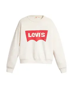 Свитшот с графическим принтом и круглым вырезом Levi'S, бежевый