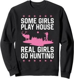 Толстовка с изображением оленя-самца, охотничьего домика для девочек, черная Deer Buck Hunting Hunter Da0