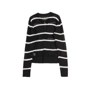 ELLE Тонкий кардиган с круглым вырезом для женщин, черный