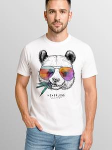 Рубашка Neverless Panda Bambus, белый