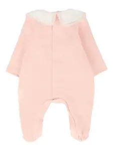 Детский комбинезон с вафельной текстурой и кружевной отделкой Paz Rodriguez, розовый