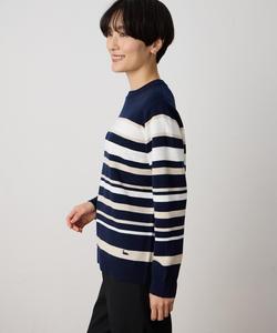 Вязаный пуловер с каймой и декоративными вставками [Можно стирать вручную]