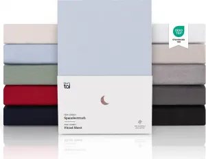 Простыня на резинке Premium 160 x 200 см, джерси - 100% хлопок, для матрасов шириной до 25 см - светло-голубая Blumtal