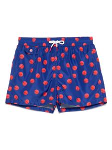 Kiton плавки-шорты с логотипом, синий