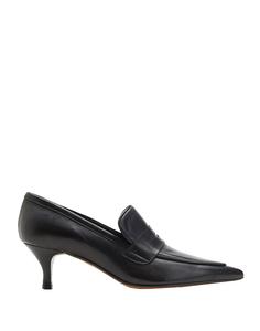 Лоферы Leather Pointy-Toe Penny Loafer 8 By Yoox, черный