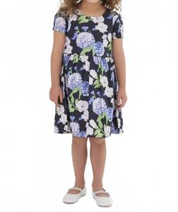 Гидрангея с принтом платье из поплина в мульти Sasha+Z