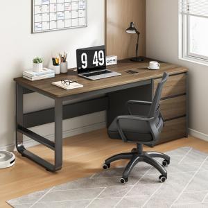 Компьютерный стол Naijia с ящиком и стулом, 100 см, цвет dark walnut