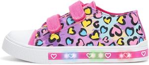 Кроссовки EUXTERPA для малышей с подсветкой, повседневные детские тканевые обувь с регулируемым ремешком для девочек и мальчиков, Colorful Heart