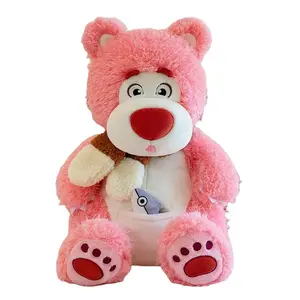 Милый шарф с дизайном плюшевого мишки, кукла, плюшевая кукла, высота 27см/38см/50см Bitter purchase, розовый