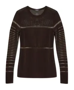 Топ с длинными рукавами Helmut Lang, коричневый