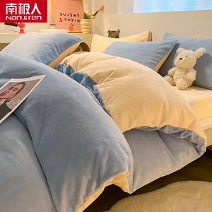 Antarctic Пододеяльник 180х220 см, утолщенный двусторонний вельвет, цвета Baby Blue + Milkshake Yellow