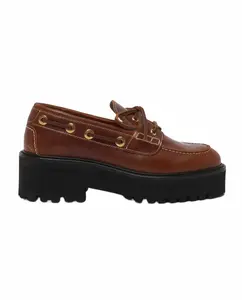 Женские мокасины в морском стиле на массивной подошве Maje, коричневый