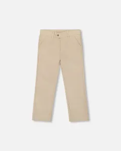 Классические брюки с косыми карманами, бежевого цвета Deux Par Deux