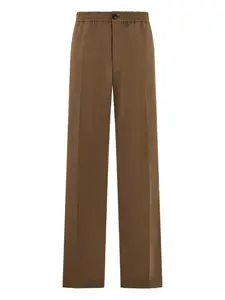 Брюки с эластичным поясом и кулиской Ferragamo, коричневый