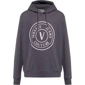 Худи с капюшоном и завязками, с принтом логотипа Versace Jeans Couture, charcoal серый