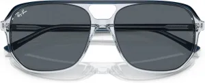 Солнцезащитные очки Ray-Ban унисекс для взрослых Rb2205 Bill One Square, Blue on Transparent Blue/Blue