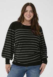 Джемпер Kaffe Curve KCLINIA KNIT PULLOVER, Black/Silver Stripe/Black
