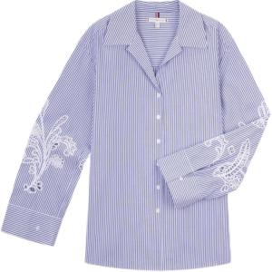 Tommy Hilfiger Рубашка Women's White Blue Stripes