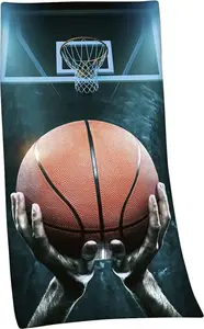 Банное полотенце Herding Young Collection "Баскетбол", (1 штука), с ярким цветным принтом 75х150 см (1 шт.), цвет bunt