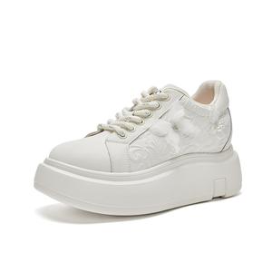 FION Низкие женские скейтерские туфли бежевого цвета Beige