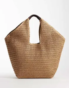Соломенная объемная сумка-тоут натурального цвета ASOS DESIGN