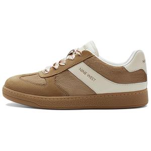 NINE WEST Женские низкие скейтерские кроссовки коричневые с абрикосовым, цвет Brown/Apricot