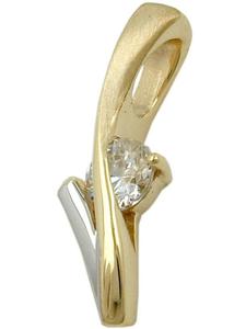 Gallay Кулон 19х6 мм, 9-каратное золото, двухцветный