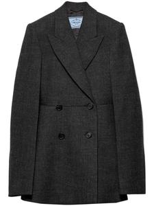 Prada двубортное пальто, серый