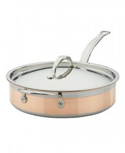 Hestan Индукционная медная кастрюля CopperBond объемом 3,5 кварты с крышкой и вспомогательной ручкой
