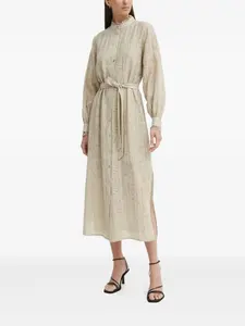 Платье миди с кружевом и принтом Bruuns Bazaar, нейтральный