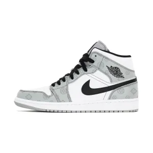 Баскетбольные кроссовки Air 1 Vintage Men Mid-Top White Grey Jordan