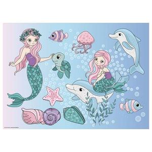 Подставка для столовых приборов русалок (набор из 1 шт.) Tischsetmacher, синий