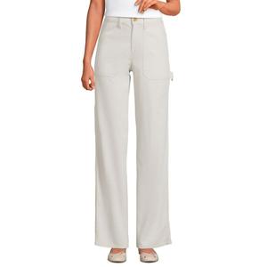 Узкие брюки чинос с высоким поясом и рисунком "ёлочка" Lands' End, цвет light stone