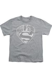 Футболка с коротким рукавом "Супермен: Человек из стали" для детей Gildan, Athletic Heather