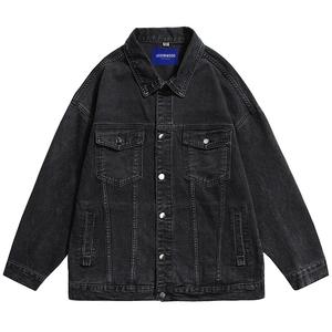 Осенне-зимняя модель Джинсовая куртка Unisex JASONWOOD, черный (на флисе и утепленная)