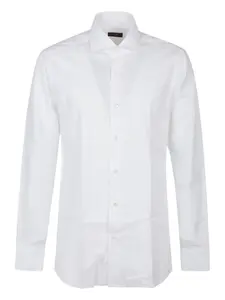 Хлопковая рубашка с длинными рукавами Barba, белый