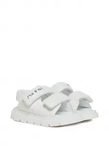 Босоножки с ремешком с логотипом Marni Kids, белый