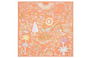 Шелковый шарф Unisex HERMES, мультиколор