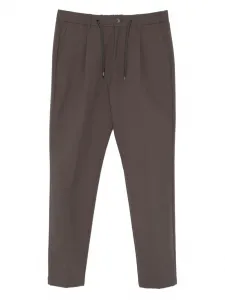 Брюки с кулиской и складками Herno, серый