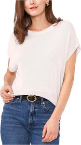 Свитер Vince Camuto Women's Short Sleeve Crew Neck Drop Shoulder Top, Birch