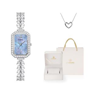 Рыбья серия Кварцевый механизм Браслет из сплава Женские часы Синий циферблат STARKING