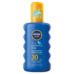 Увлажняющий солнцезащитный спрей для детей SPF30 200мл Nivea, Sun Kids Protect & Play